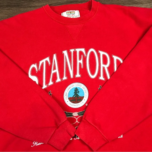 Leland Stanford Jr. University Men’s Vintage Stanford Cardinal Crewneck Sweater - Picture 2 of 7